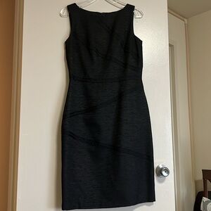 David Meister black sleeveless dress